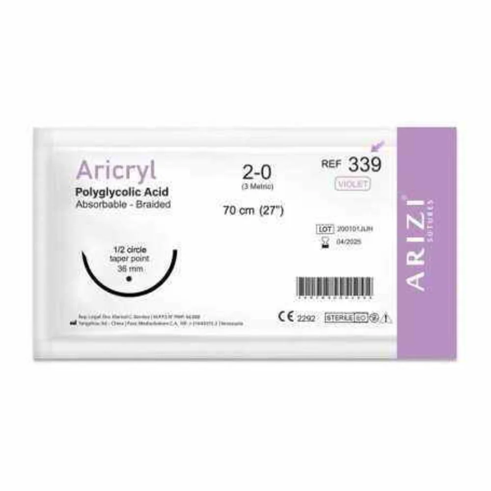 [12679] ACIDO POLIGLICOLICO - VICRYL - Nº 1 70 CM 1/2 CIRCULO 40 MM X UNIDAD