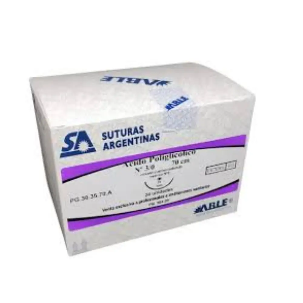 [18348] ACIDO POLIGLICOLICO - VICRYL - Nº 3/0 70 CM 1/2 CIRCULO 35 MM X UNIDAD