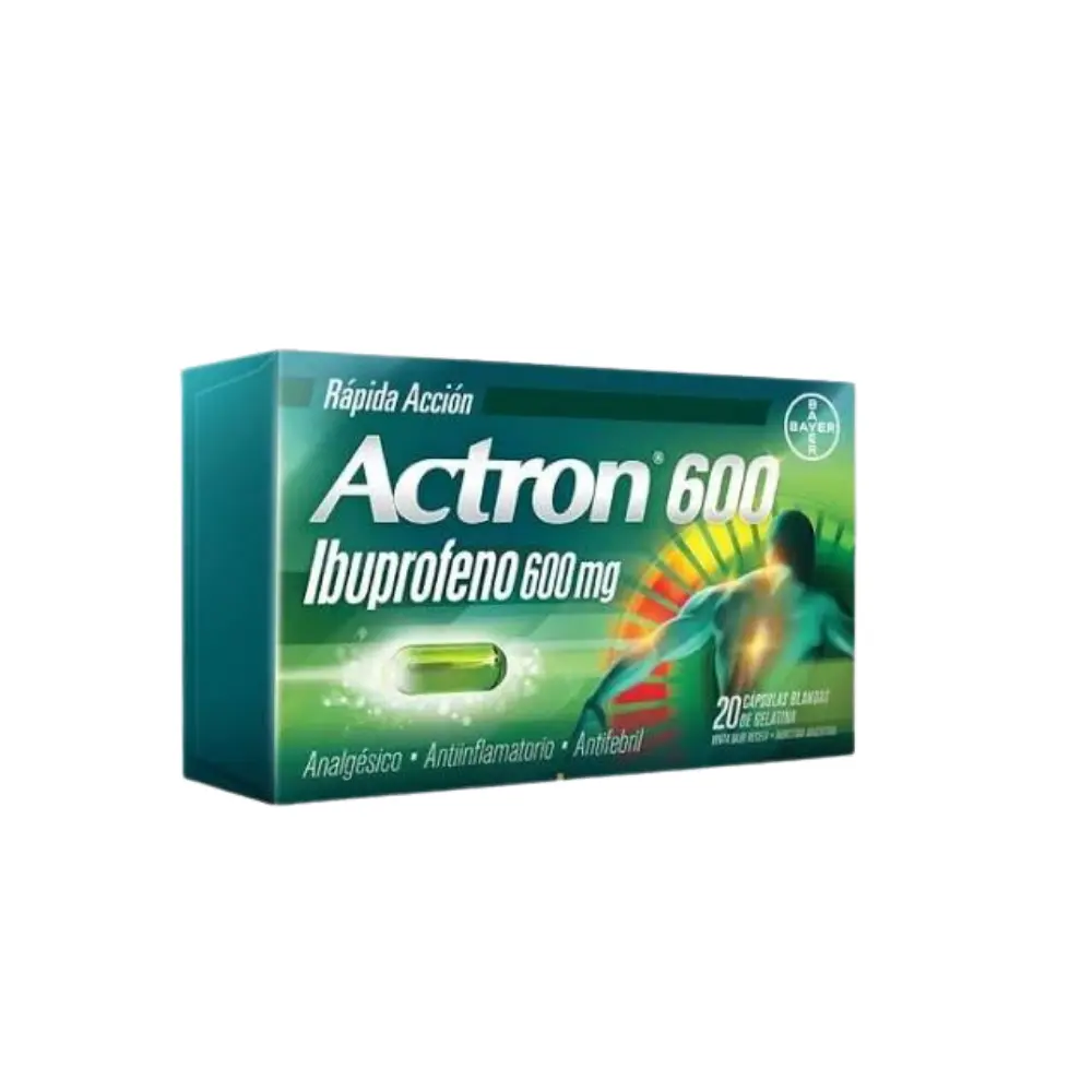 [16750] ACTRON 600MG RAPIDA ACCION CAPSULAS BLANDAS X 20 - IBUPROFENO