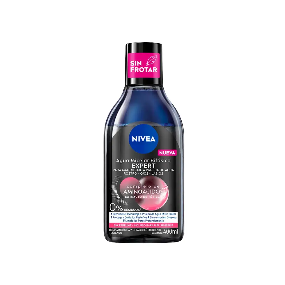[219633] AGUA MICELAR BIFASICA NIVEA MICELLAIR BLACK EXPERT X 200 ML