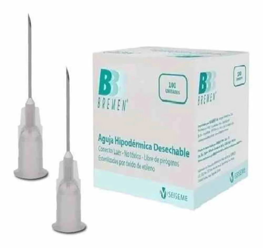 [4201] AGUJA DESCARTABLE 13/4 27 G X 1/2` - X 100 UNIDADES