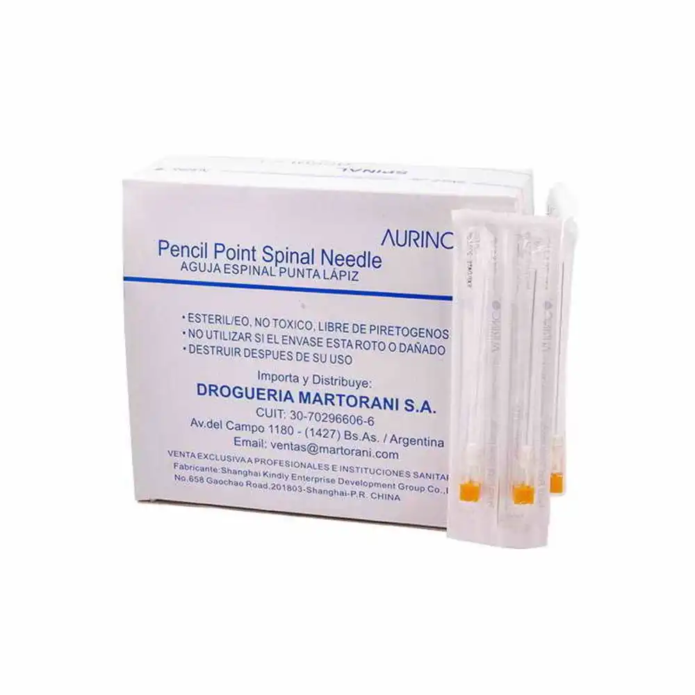AGUJA ESPINAL P/PUNCION LUMBAR PTA.LAPIZ 25G 5` XL - X UNIDAD