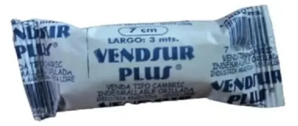 [4535] VENDA CAMBRIC ORILLADA  7CM X 3MT - PLUS