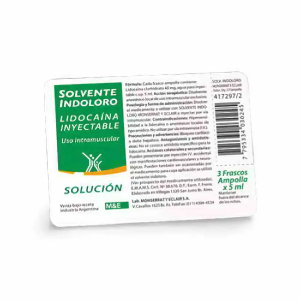 SOLVENTE INDOLORO AMP X 5 ML X UNIDAD (GOBBI) - C8
