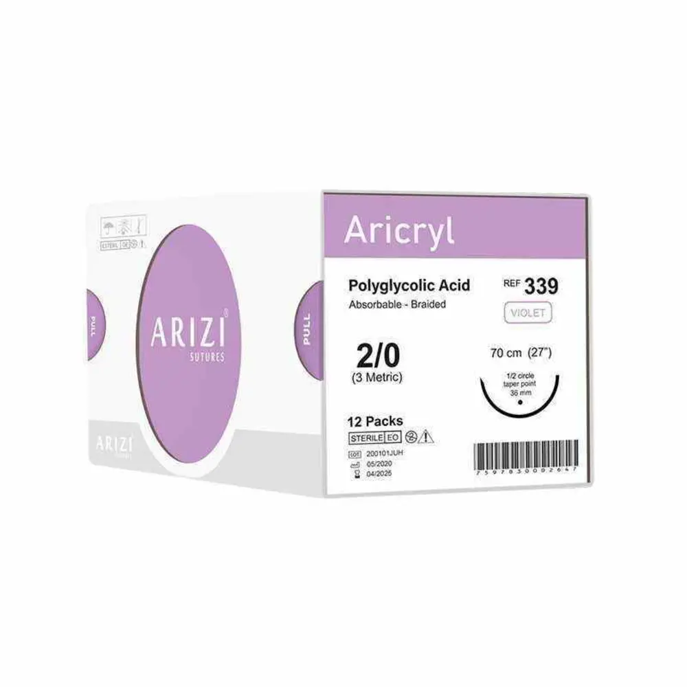 [12766] ACIDO POLIGLICOLICO - VICRYL - Nº 2/0 70 CM 1/2 CIRCULO 35 MM X UNIDAD