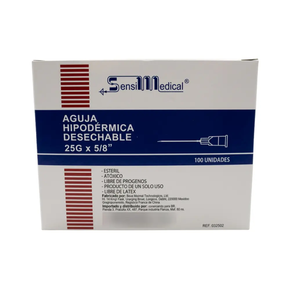 [19956] AGUJA DESCARTABLE 16/5 25 G X 5/8 X 100 UNIDADES